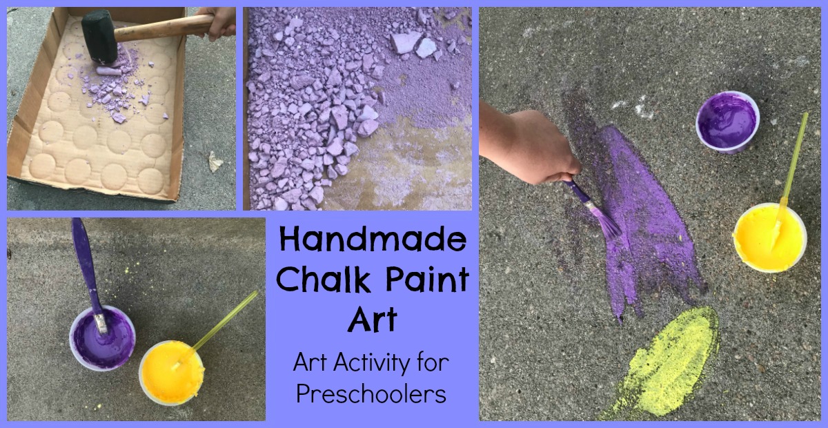 Homemade Chalk for Preschoolers