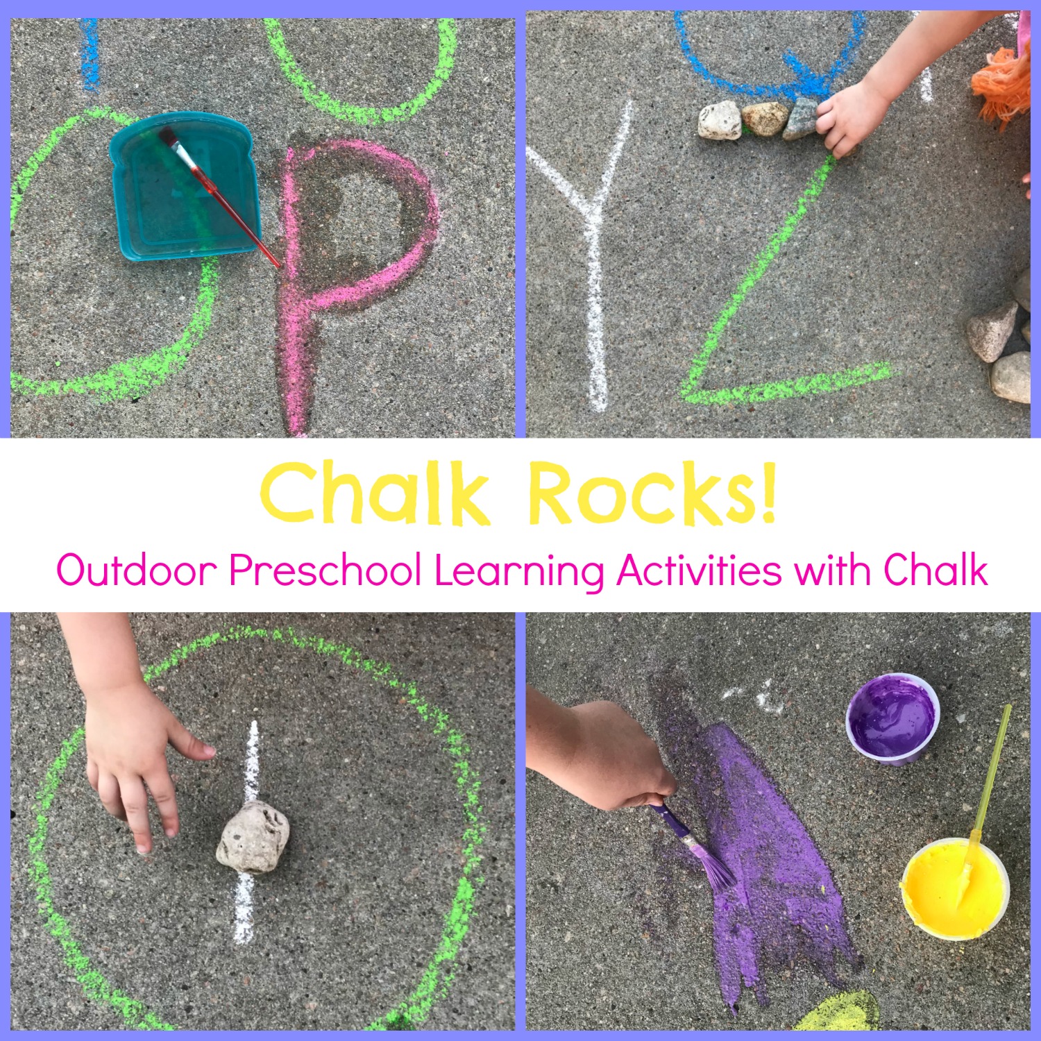 Chalk and Rock Activities for Preschool