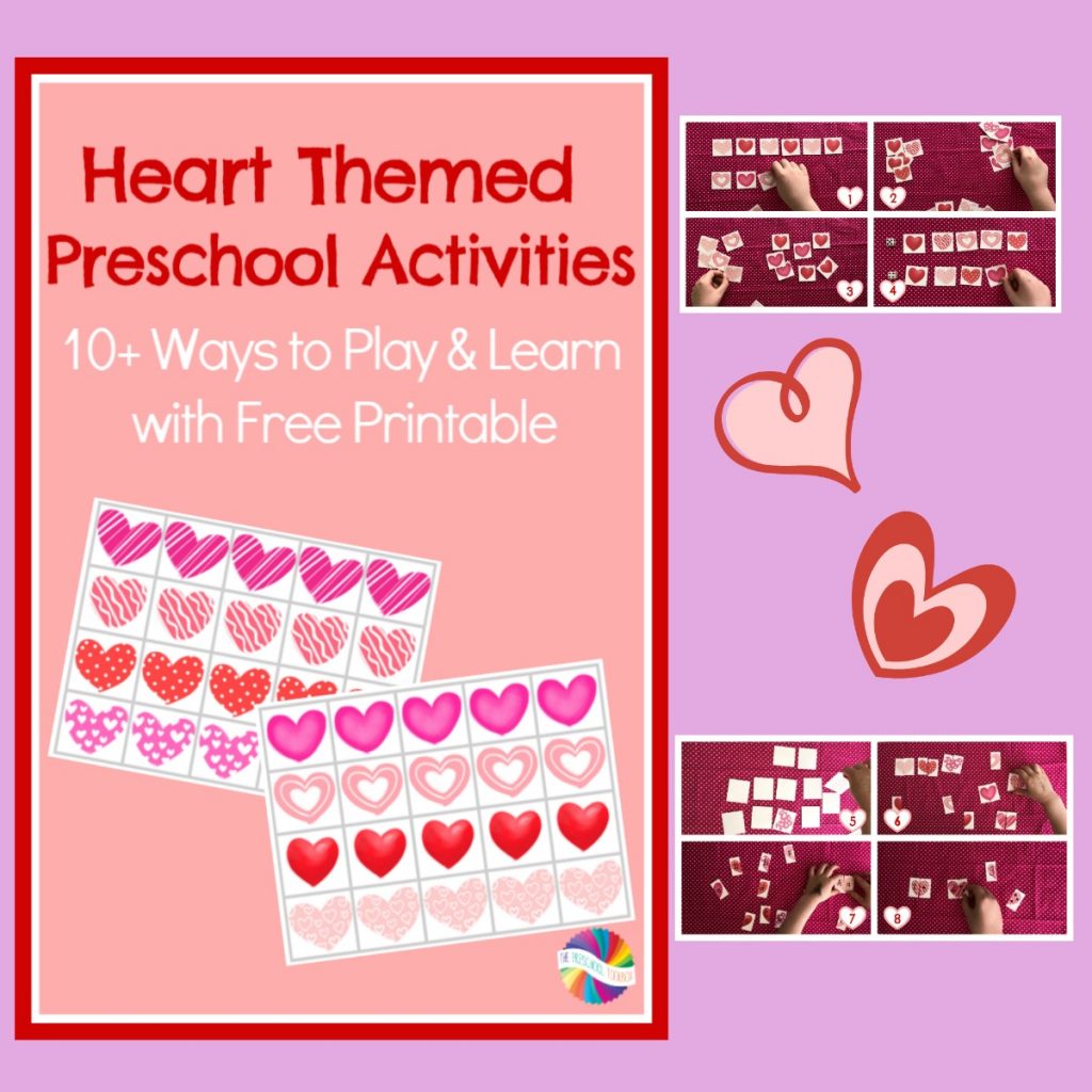 Free Printable Hearts Themed Activities for Preschoolers