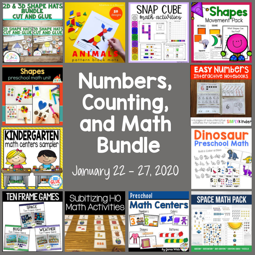 Numbers, Counting, and Math Early Childhood Math  Bundle Sale 2020