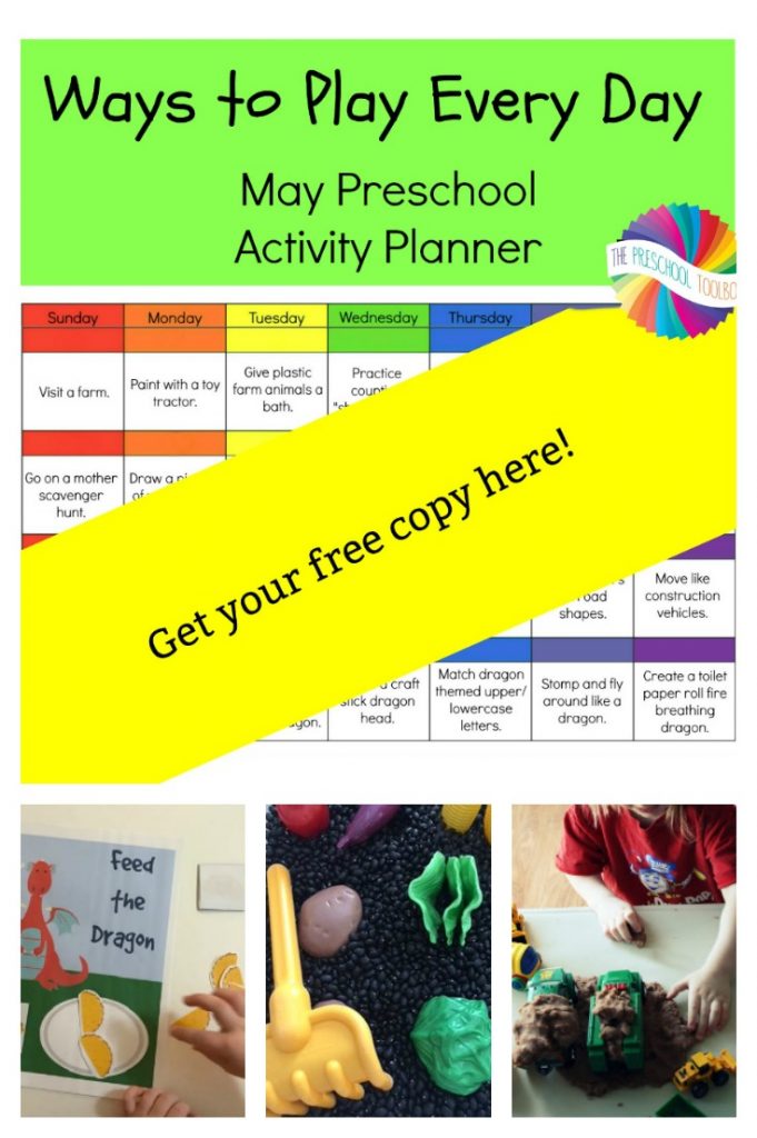 May Activity Calendar and Planner for Preschoolers