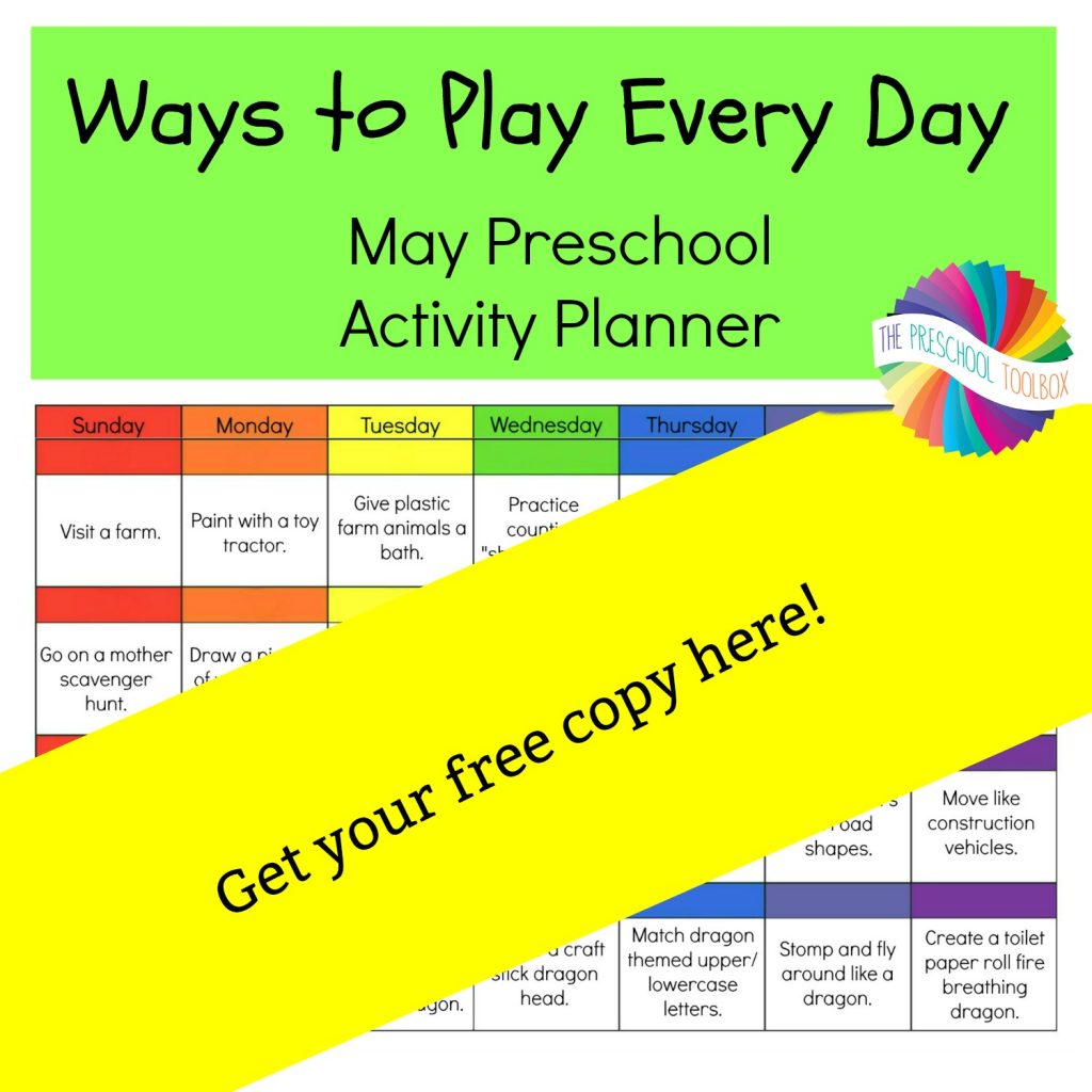 Ways to Play Every Day May Activity Planner for Preschool