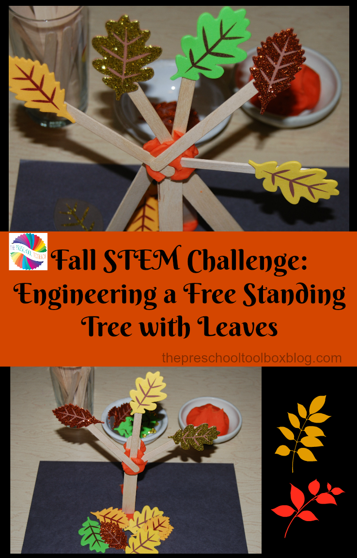 Engineer a simple free standing fall tree with simple supplies.