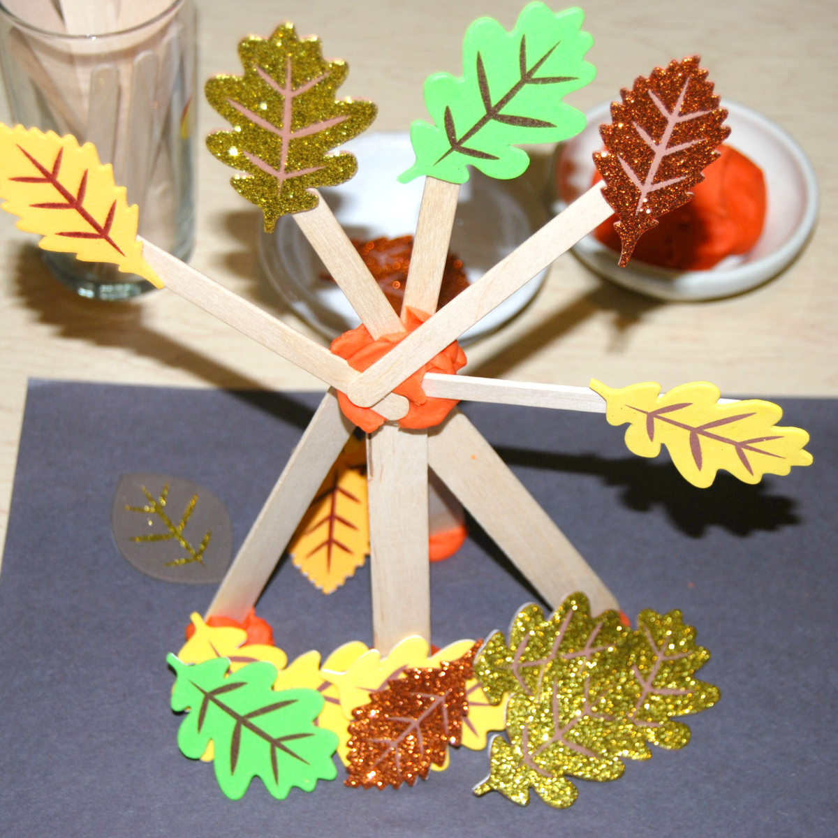 Tree with Leaves Fall STEAM Challenge for Preschoolers