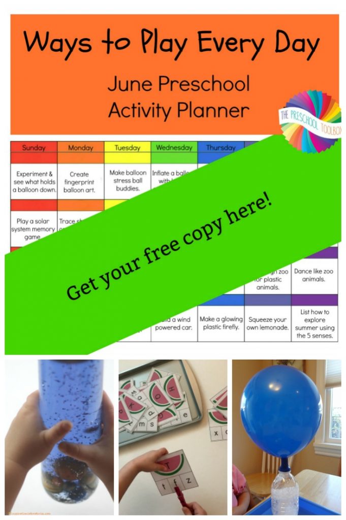 Free Printable June Activity Calendar for Preschoolers