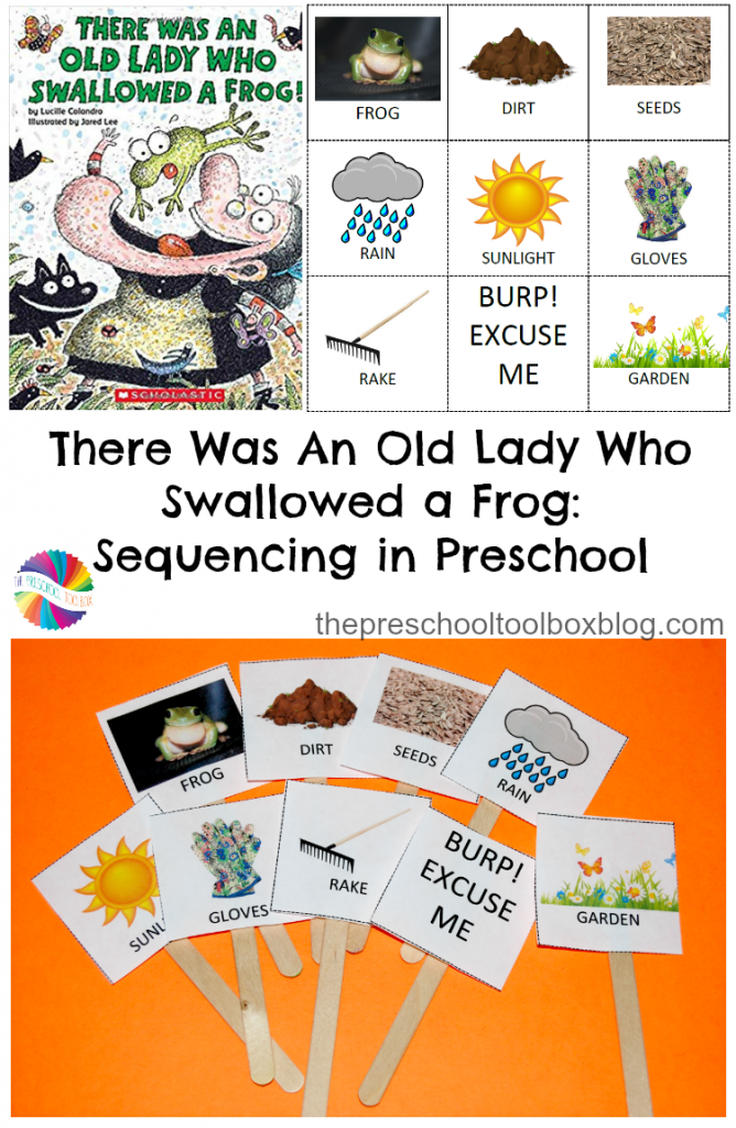 There Was An Old Lady Who Swallowed a Frog Sequencing in Preschool