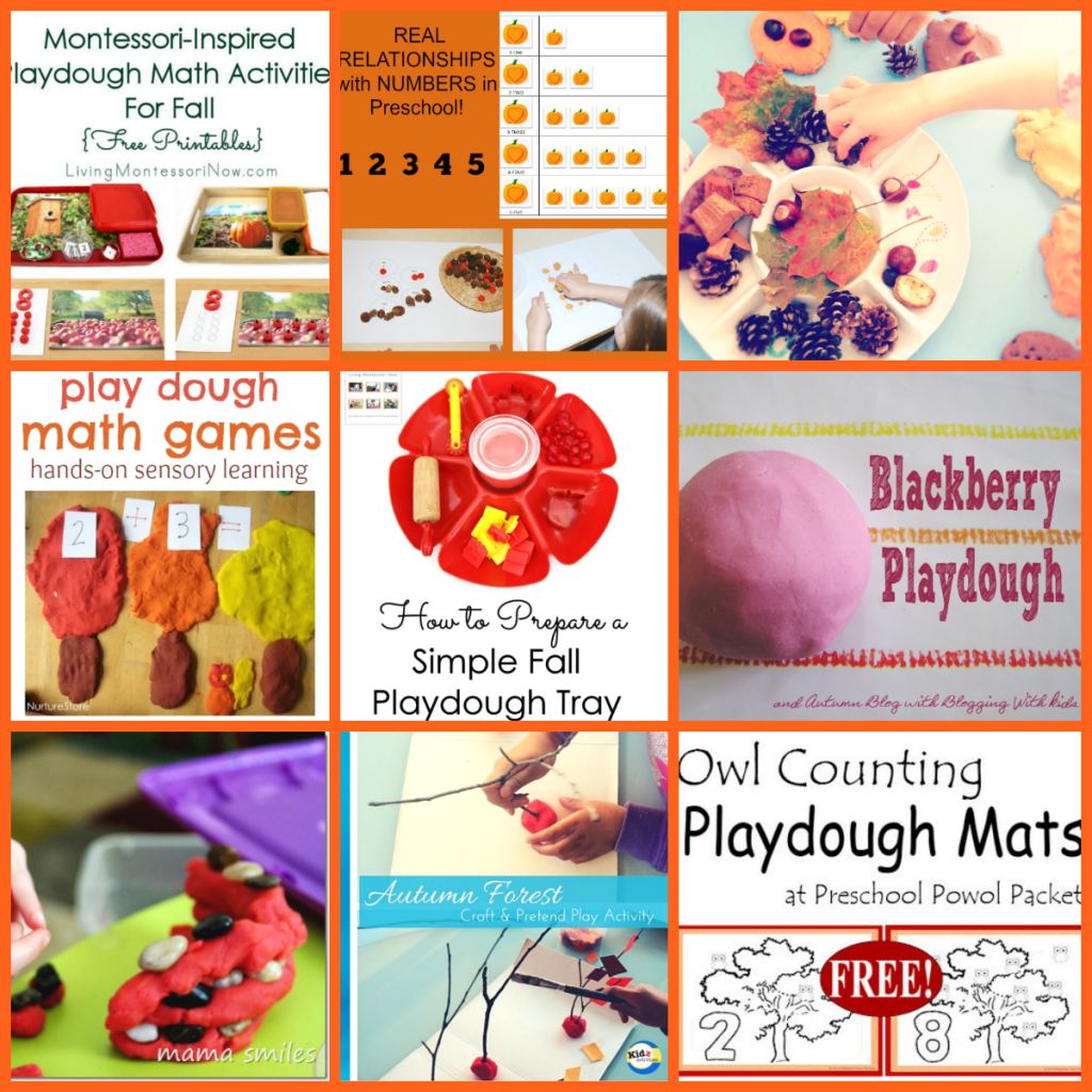 Fall Play Dough Centers for Preschool