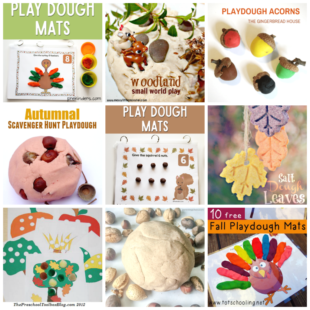 Autumn Play Dough Activities for Preschoolers