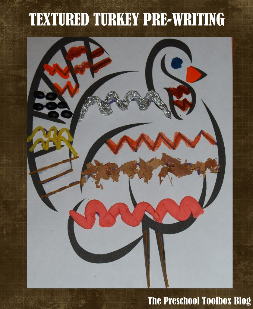 Textured Turkey Feathers Pre-Writing Activity