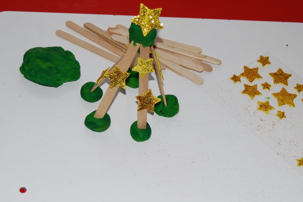 Winter STEM Evergreen Tree Building Challenge for Preschool