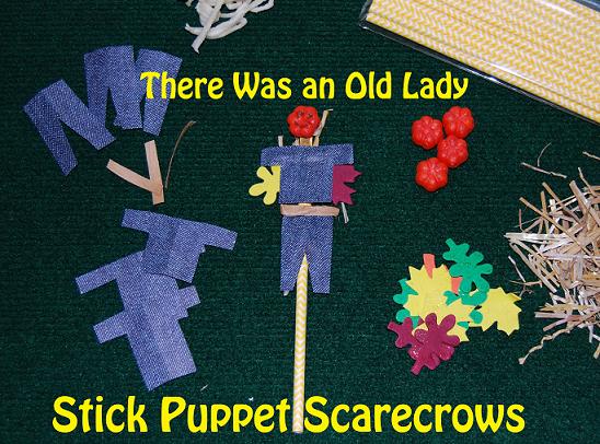 Sensory Stick Puppet Scarecrows