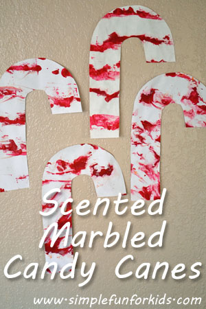 Candy Canes Marbled Scented Craft