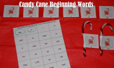 Candy Cane Beginning Words