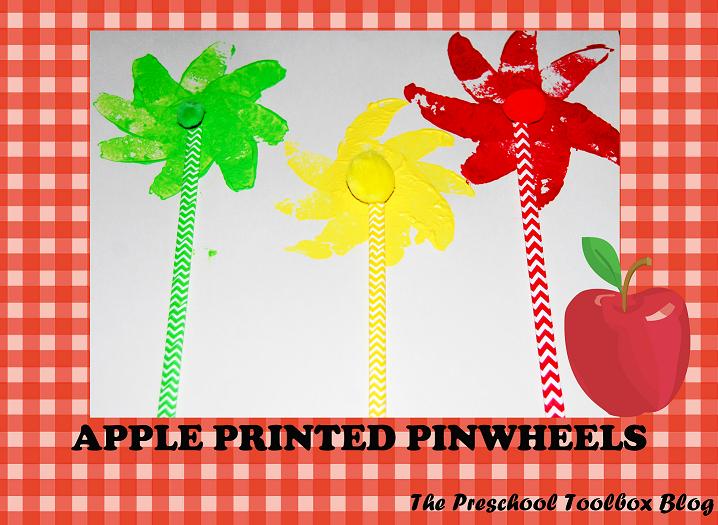 Apple Printed Pinwheels Craft for Preschool & Kindergarten