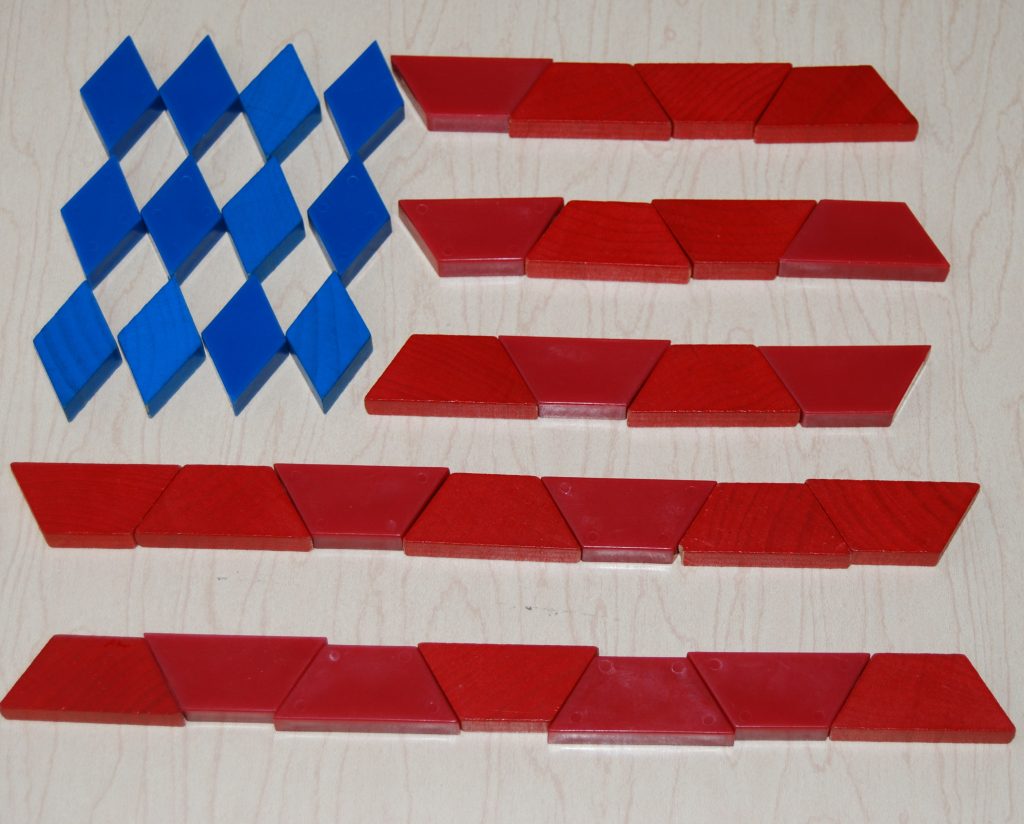 Pattern Block Painted Flags 006