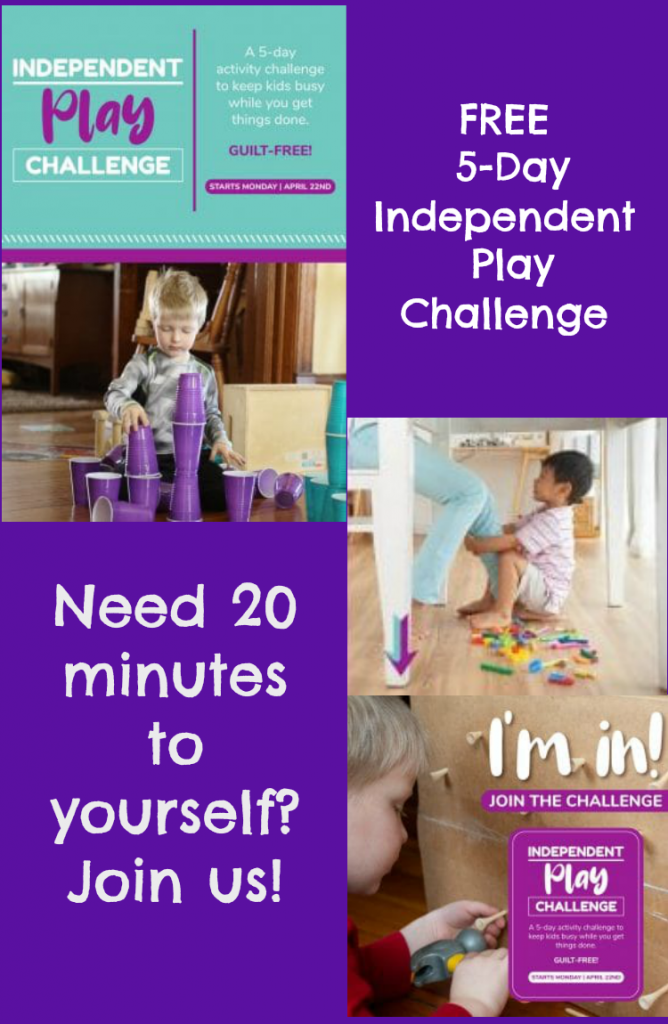 5-Day Independent Play Challenge from Hands On As We Grow