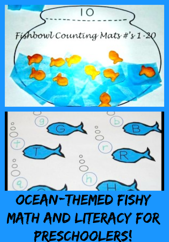 Ocean Themed Fishy Math and Literacy for Preschoolers