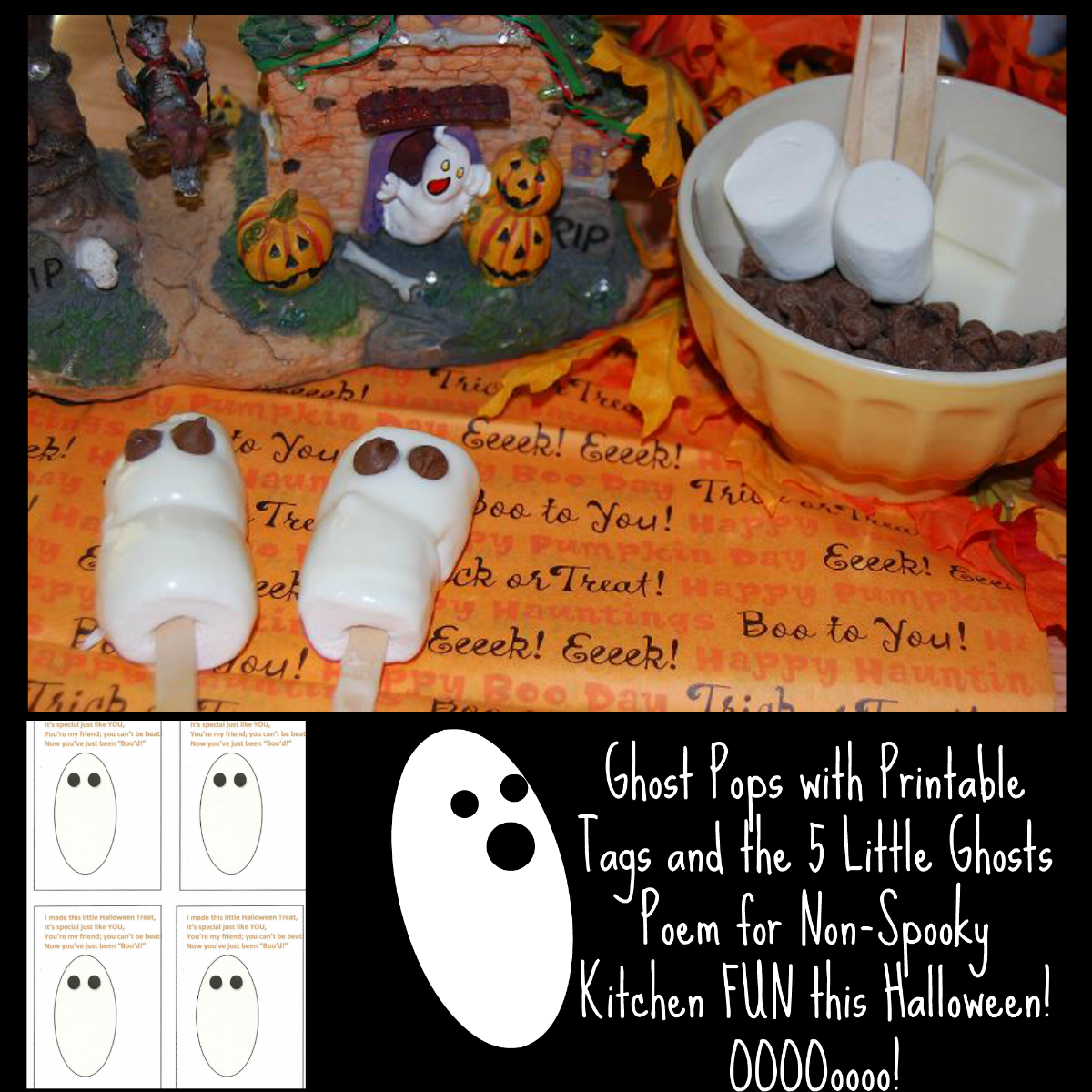 Marshmallow Ghosts Pops for Kids